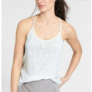 ATHLETA Printed Breezy Cami Cloudy Blue Zen Sleeveless Tank Womens Medium